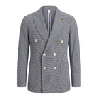 Roberto Pepe Luxury Blue Cotton Men Jacket
