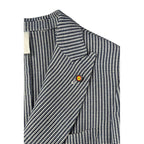 Roberto Pepe Luxury Blue Cotton Men Jacket
