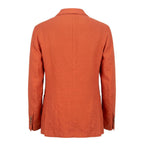 Roberto Pepe Luxury Orange Linen Men Jacket