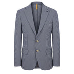 Roberto Pepe Luxury Blue Cotton Men Jacket