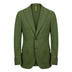 Roberto Pepe Luxury Green Cotton Men Jacket
