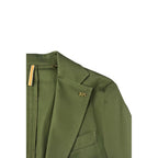 Roberto Pepe Luxury Green Cotton Men Jacket