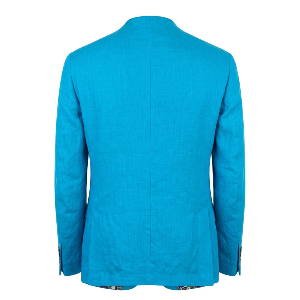 Roberto Pepe Luxury Blue Cotton Men's Jacket