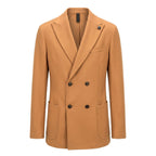 Roberto Pepe Luxury Brown Wool Men Jacket