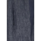 Brunello Cucinelli Blue Cotton High-Waisted Jean