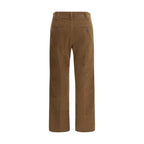 Brunello Cucinelli Brown Cotton Casual Pants