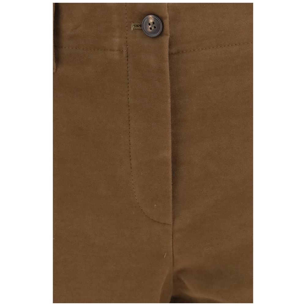 Brunello Cucinelli Brown Cotton Casual Pants