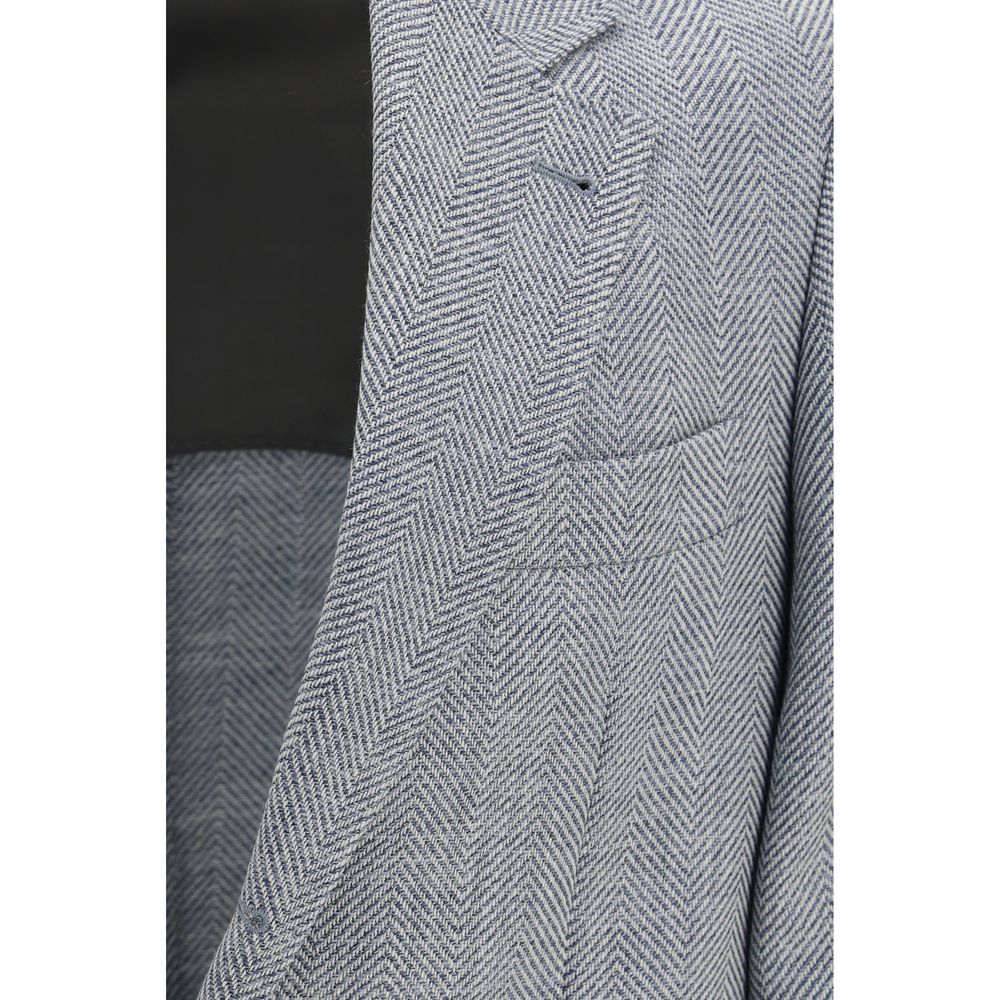 Brunello Cucinelli Gray Wool Oves Aries Blazer