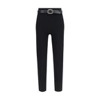 Self-Portrait Black Viscose Leggings