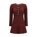 Self-Portrait Bordeaux Polyester Casual Dress
