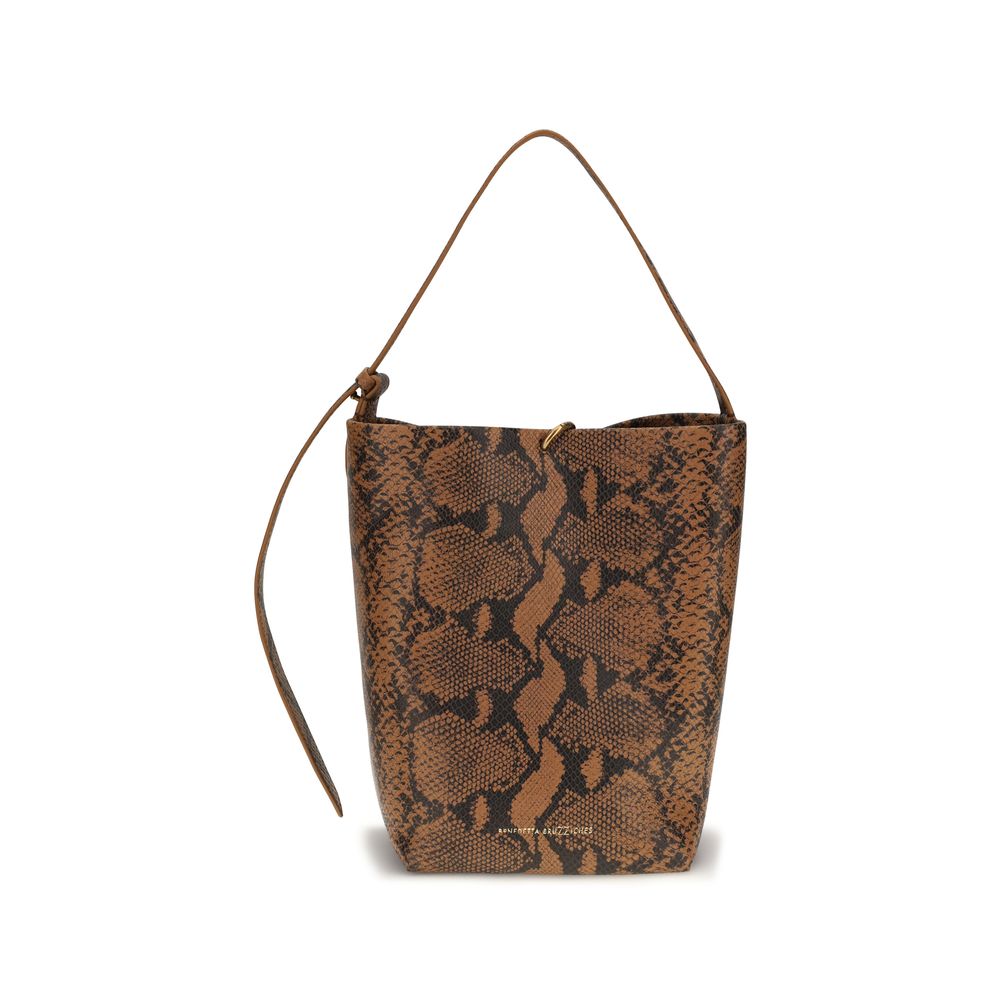 Benedetta Bruzziches Brown Calf Leather Bos Taurus Backet Bag