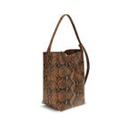 Benedetta Bruzziches Brown Calf Leather Bos Taurus Backet Bag