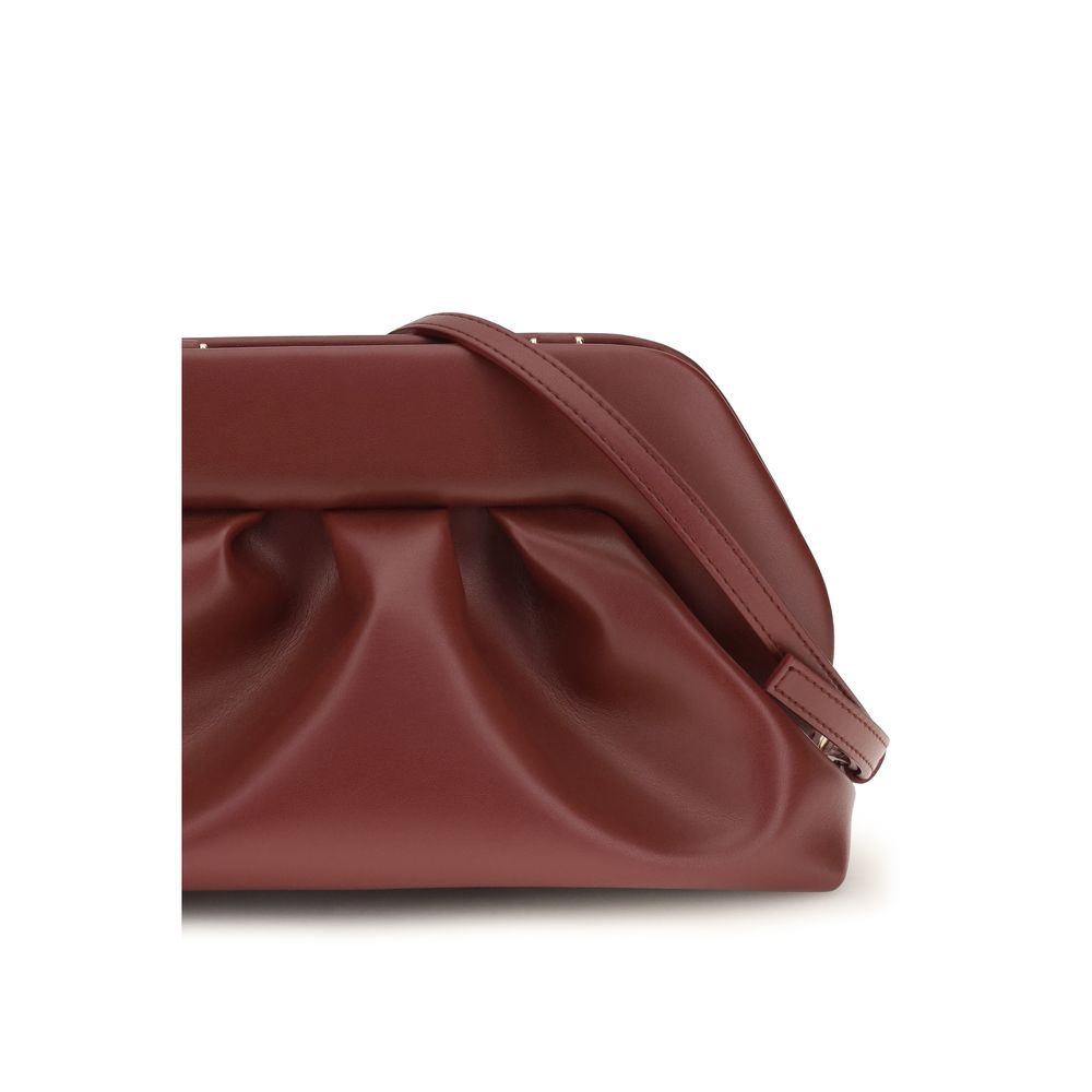 THEMOIRè Bordeaux Vegan Leather Clutch Bag
