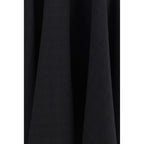 Lardini Black Wool Oves Aries Midi Skirt