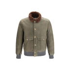 Brunello Cucinelli Bicolor Cashmere Bomber
