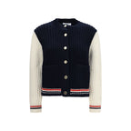 Thom Browne Blue Cashmere Cardigan