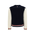 Thom Browne Blue Cashmere Cardigan