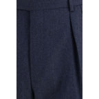 Brioni Blue Wool Oves Aries Casual Pants