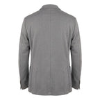 Roberto Pepe Luxury Grey Viscose Men Jacket