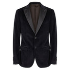 Roberto Pepe Luxury Black Cotton Men Jacket