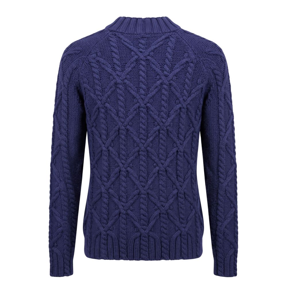Malo Blue Cotton Men Sweater