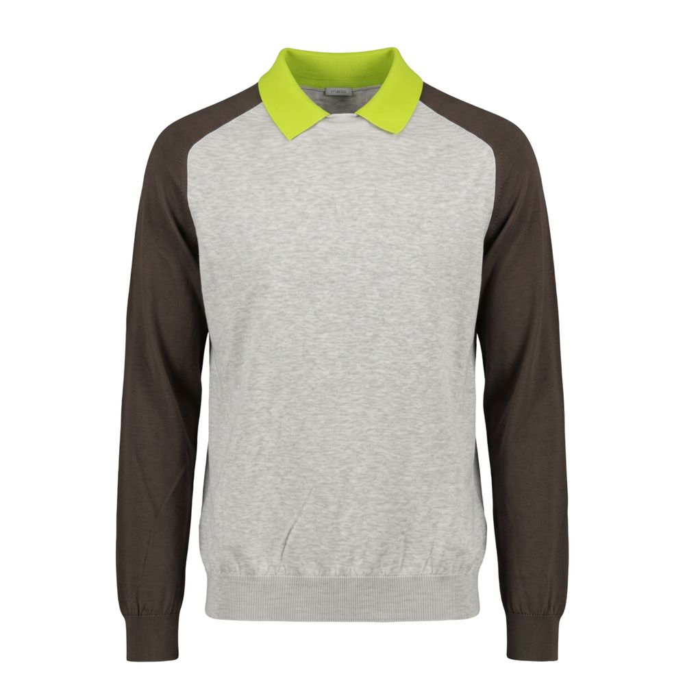 Malo Grey Cotton Men's Sweater