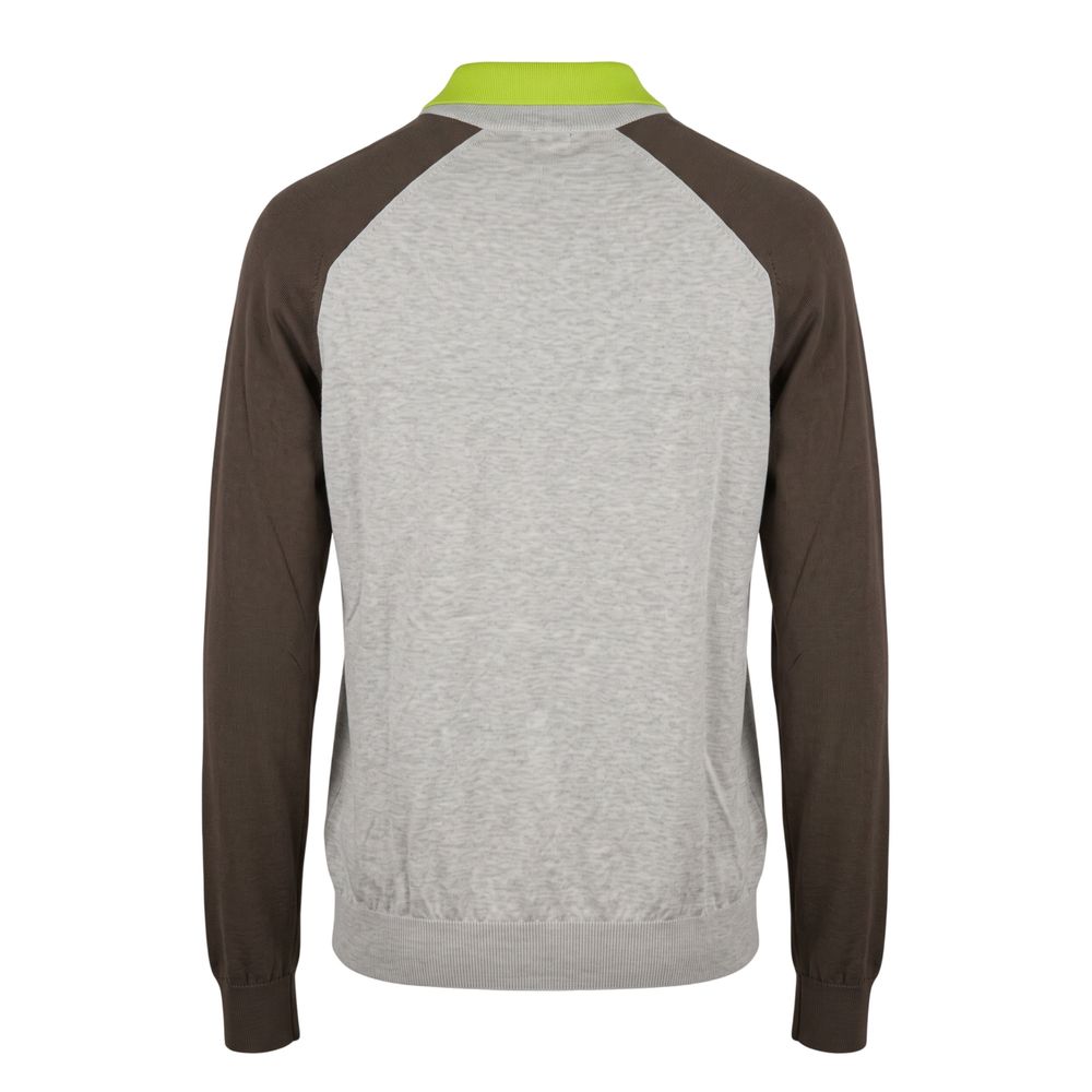Malo Grey Cotton Men's Sweater