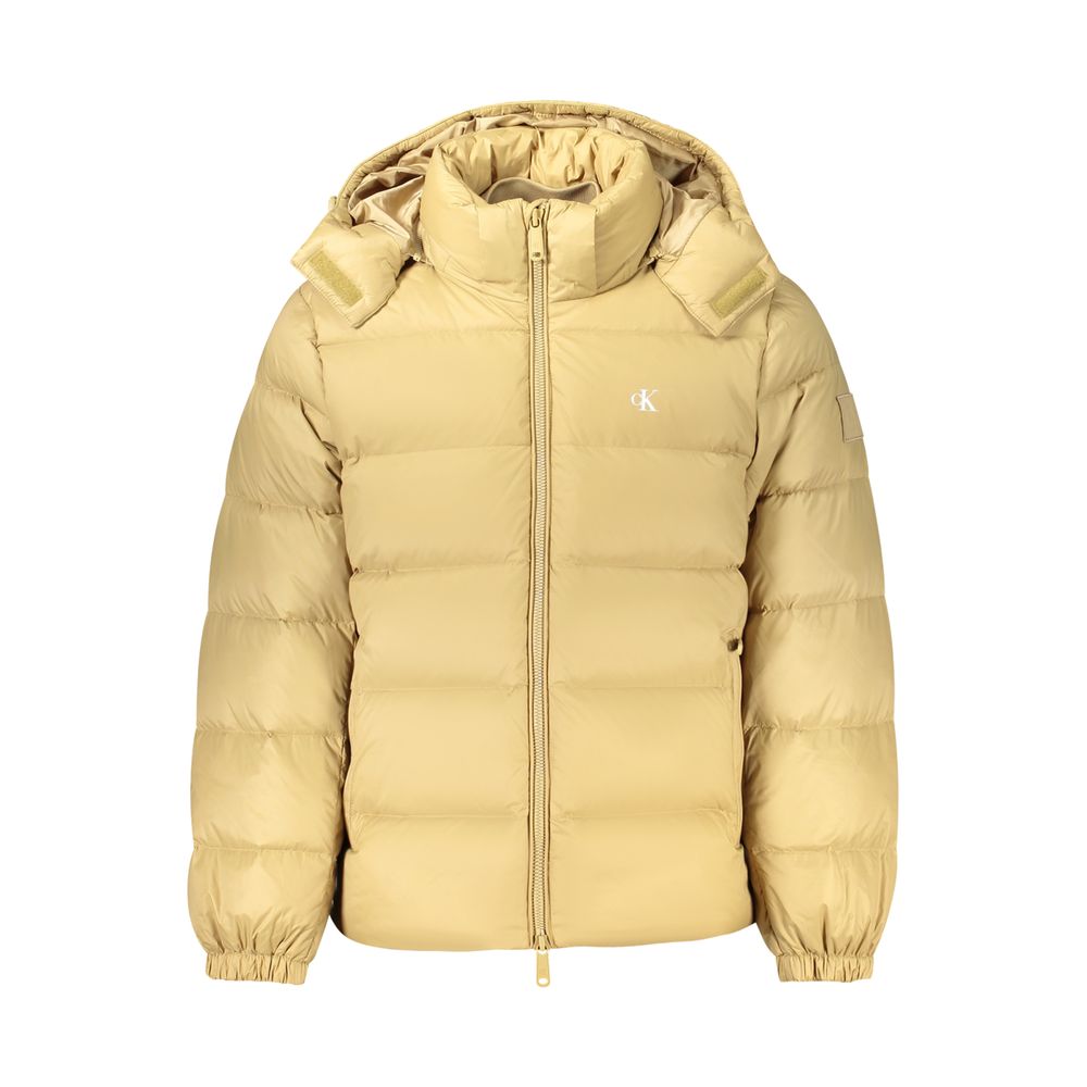 Calvin Klein Beige Nylon Full-Length Jacket