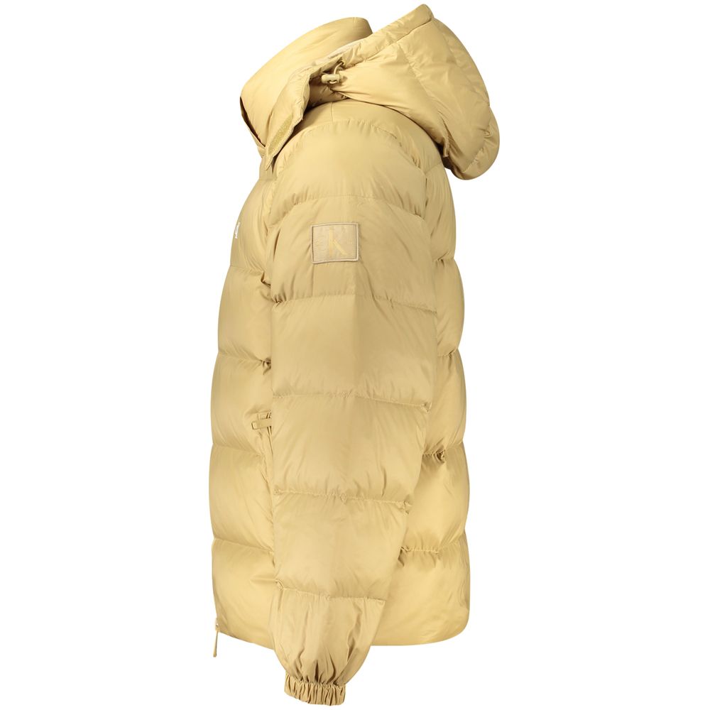 Calvin Klein Beige Nylon Full-Length Jacket