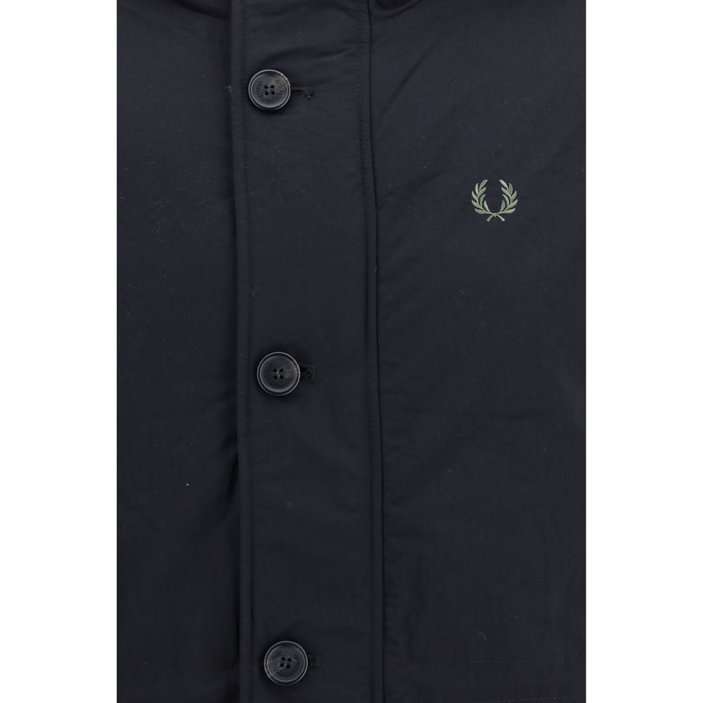 Fred Perry Black Recycled Polyamide Parka