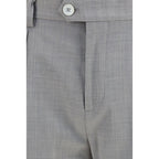 Brunello Cucinelli Gray Wool Oves Aries Dress Pants