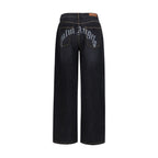 Palm Angels Black Cotton Jeans Denim