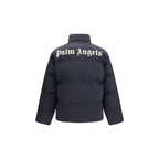 Palm Angels Black Polyamide Full-Length Jacket