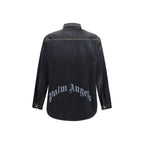 Palm Angels Blue Denim Shirt
