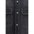 Palm Angels Blue Denim Shirt