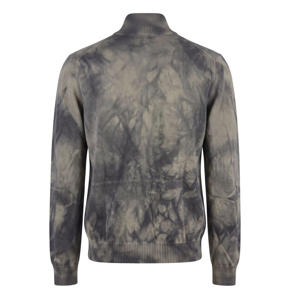 Malo Grey Cotton Men Sweater