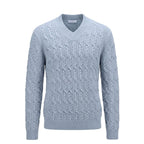 Malo Light Blue Wool Men Sweater