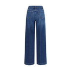 L'Agence Blue Cotton Relaxed Fit Jeans
