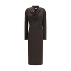 Brunello Cucinelli Brown Wool Oves Aries Casual Dress