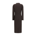 Brunello Cucinelli Brown Wool Oves Aries Casual Dress
