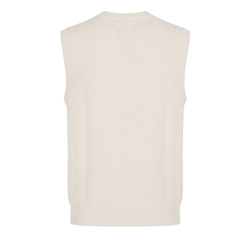 Malo White Wool Men Sweater