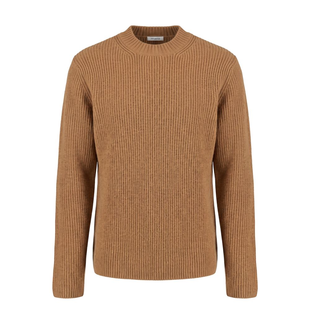Malo Brown Wool Men Sweater