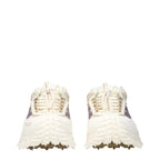 Moncler White Fabric Athletic Sneakers