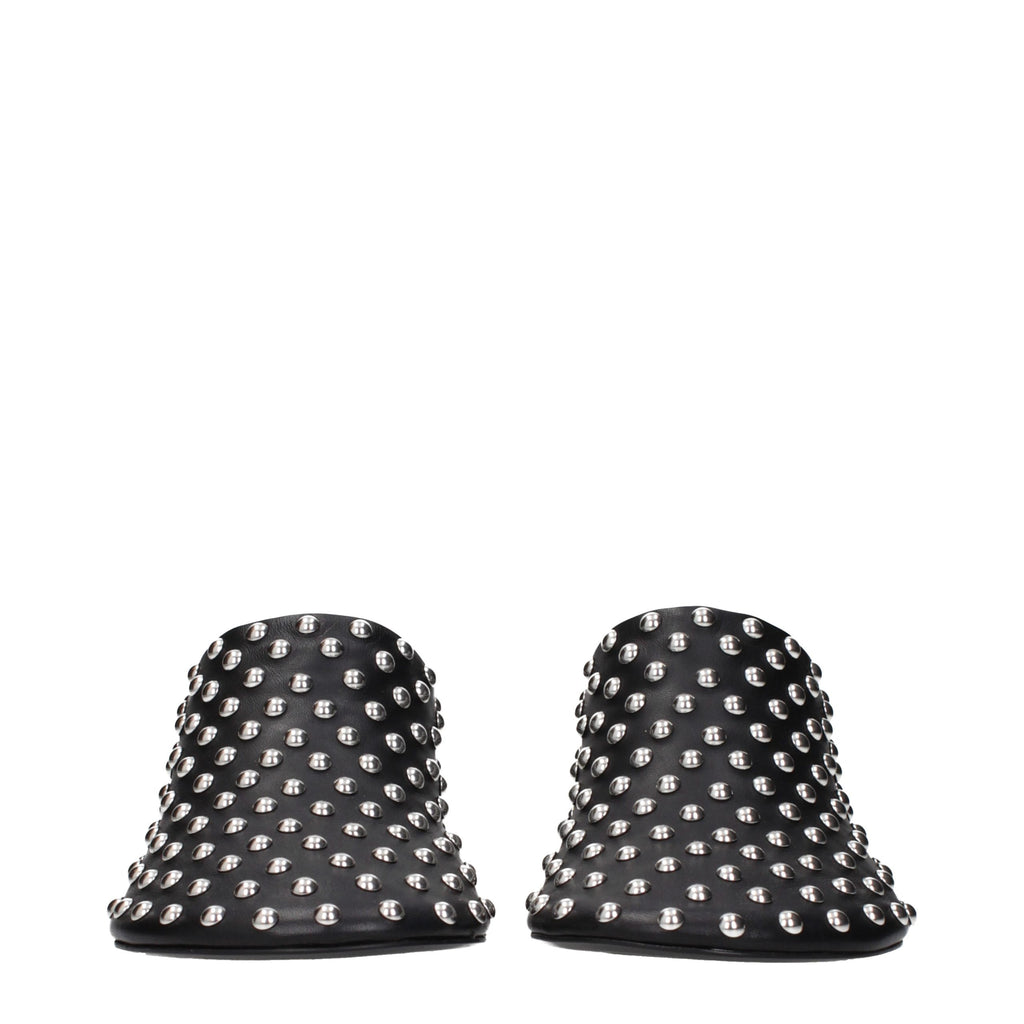 Jil Sander Black Leather Mules