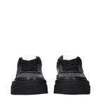 Jil Sander Black Leather Platform Sneakers