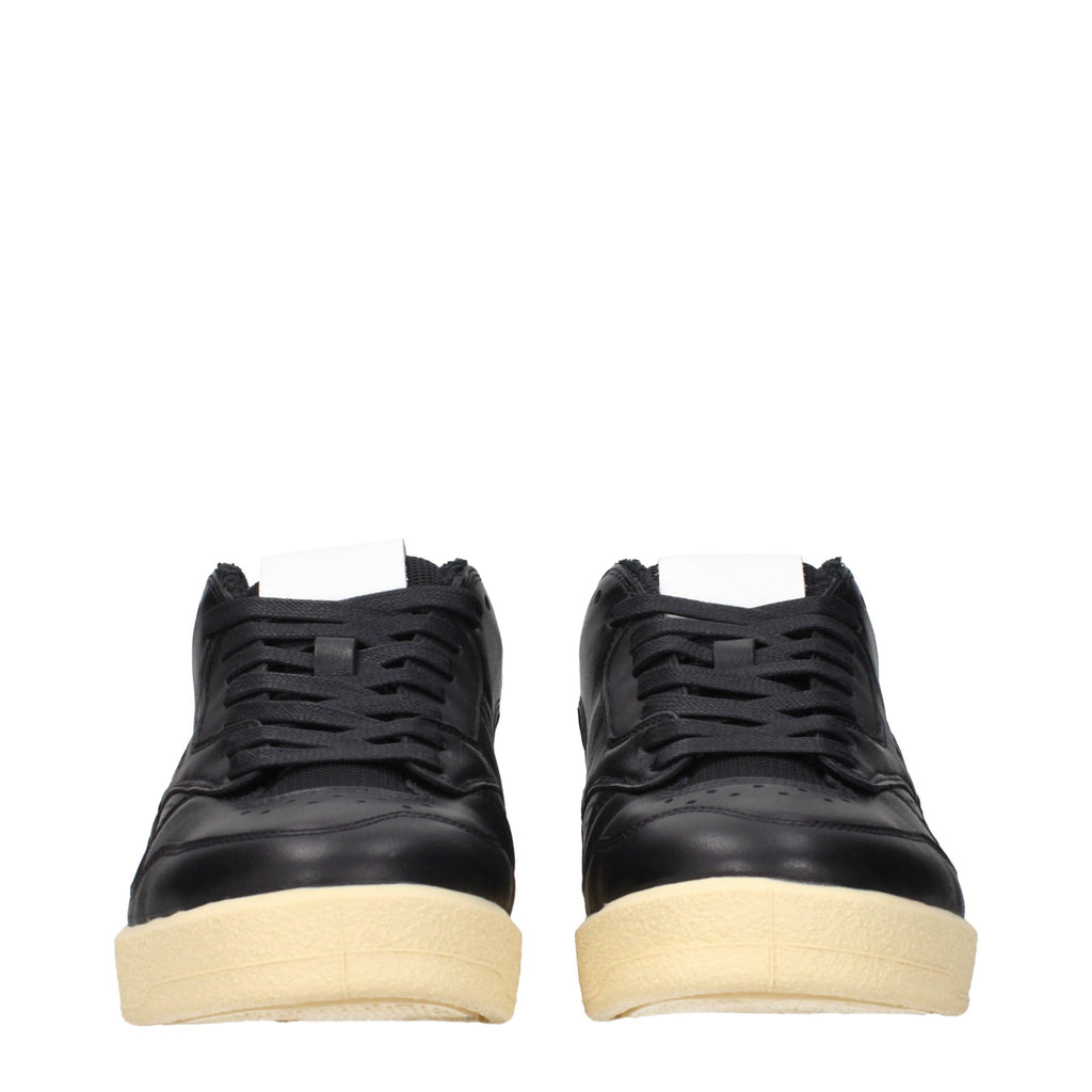 Jil Sander Black Leather Low Top Sneakers