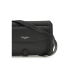 Dolce & Gabbana Black Calf Leather Bos Taurus Shoulder Bag