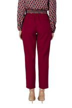 Vila Clothes Bordeaux Polyester Dress Pants
