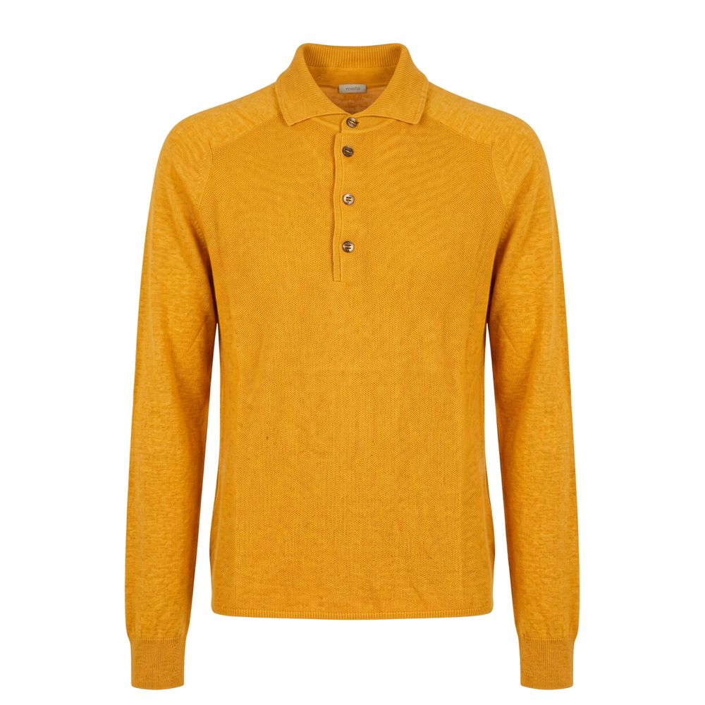 Malo Orange Silk Men Sweater
