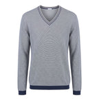 Malo Blue Cotton Men Sweater